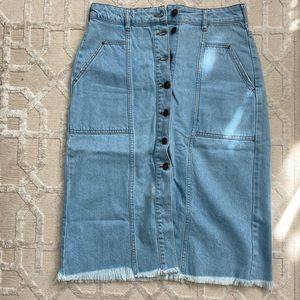 Long Denim Skirt